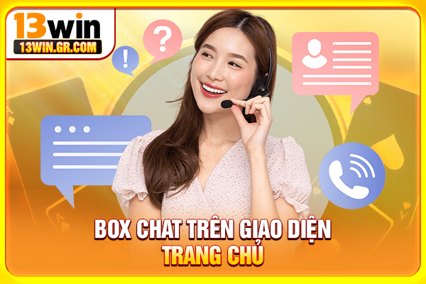 Box chat trên giao diện trang chủ